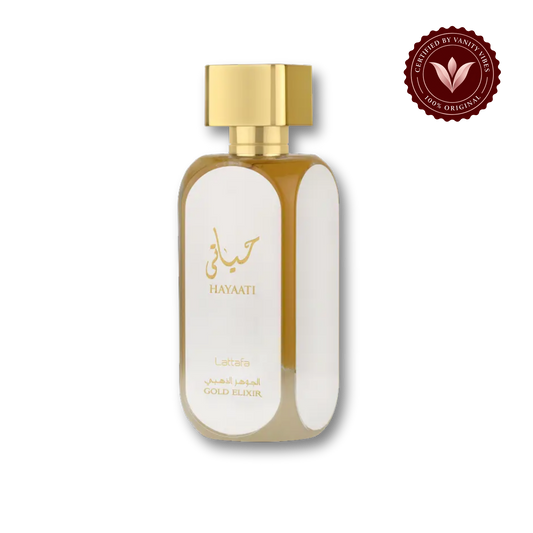 Lattafa Hayaati White Gold Elixir EDP 100ml - Long Lasting Unisex Perfume for Men & Women