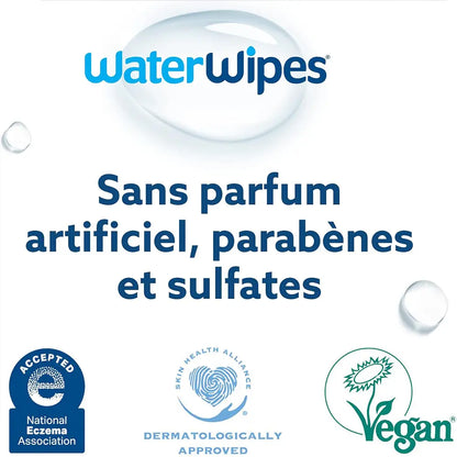 WaterWipes Sensitive+ Newborn & Baby Wipes, 3-In-1 Cleans, Cares, Protects, 99.9% Water, Unscented & Hypoallergenic
