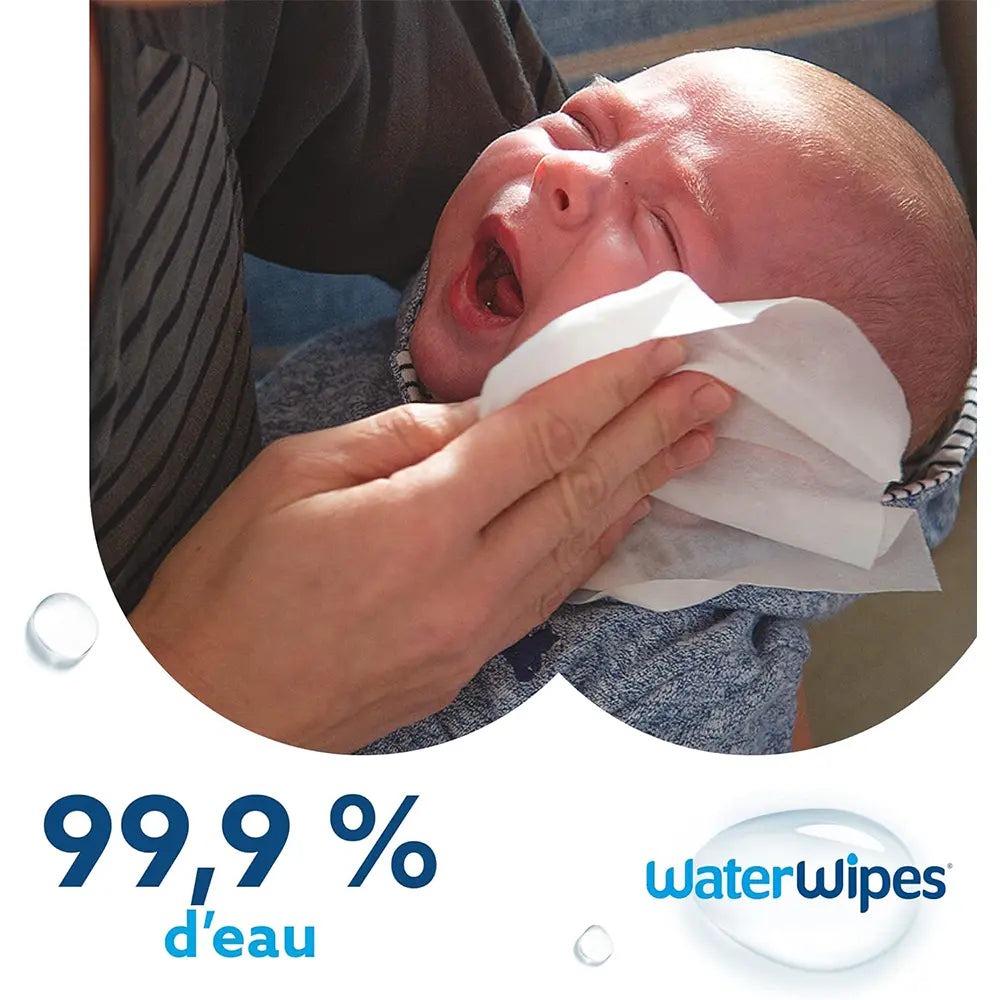 WaterWipes Sensitive+ Newborn & Baby Wipes, 3-In-1 Cleans, Cares, Protects, 99.9% Water, Unscented & Hypoallergenic