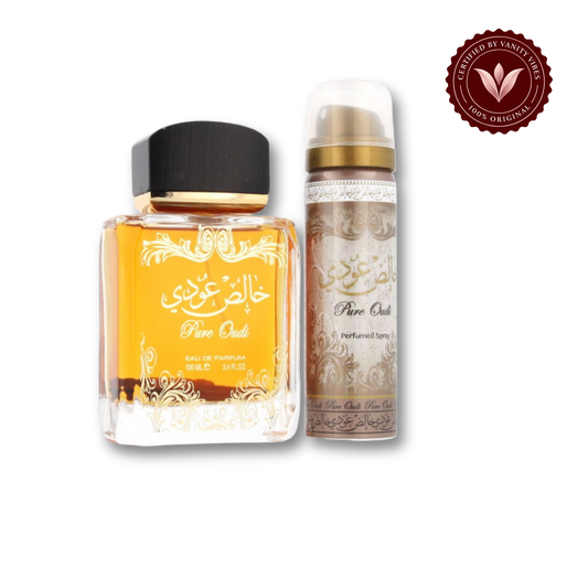 Lattafa Pure Oudi (Khalis Oudi) 100ml EDP Spray Wood + Free Deo Inside