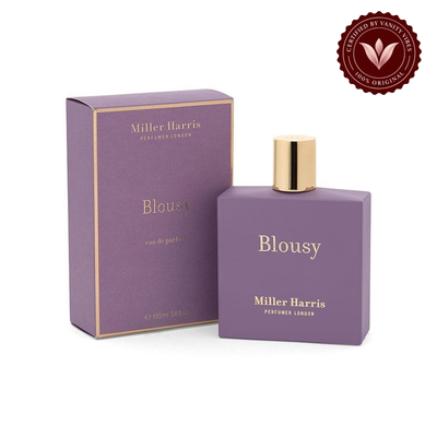 Blousy by Miller Harris 100ml EDP, box and bottle