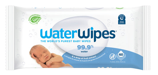 WaterWipes Sensitive+ Newborn & Baby Wipes, 3-In-1 Cleans, Cares, Protects, 99.9% Water, Unscented & Hypoallergenic