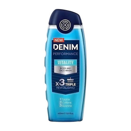 Denim Performance Boost Body and Face Wash X 3 Triple Revitalising 400ml