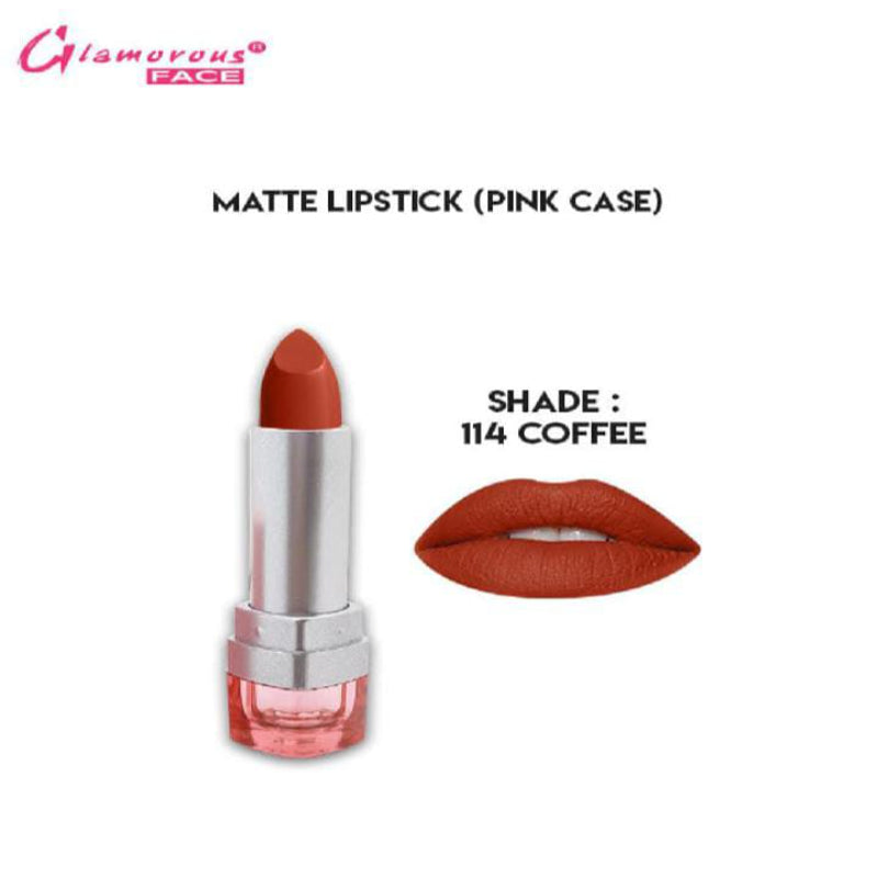 Glamorous Face Matte Lipstick Vitamin E & Aloe Vera Extracts (shade 114) (Coffee)