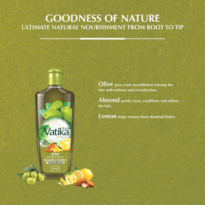 Vatika naturals Olive Enriched Hair Oil Nourish & Protect 200ml