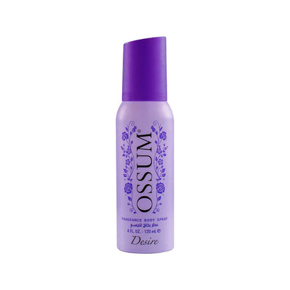 Ossum Desire Fragrance Body Spray 120ml - Long Lasting Fresh Floral Fruity Scent for Women