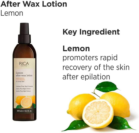 Rica Lemon After Wax Lotion Restoring & Soothing For Normal Skin 250ml