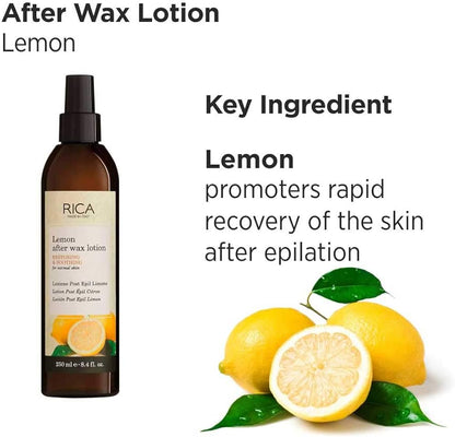 Rica Lemon After Wax Lotion Restoring & Soothing For Normal Skin 250ml