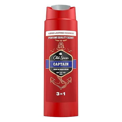 Old Spice Captain 3 in 1 Body Hair and Face wash 400ml