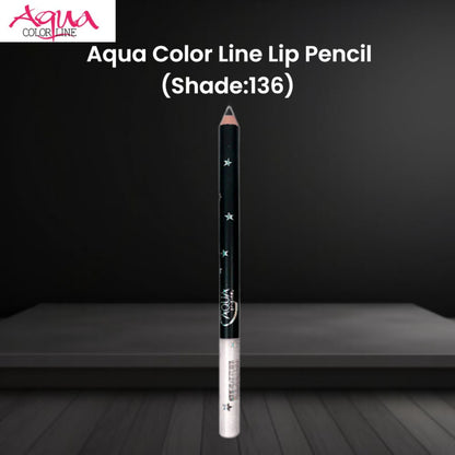 Aqua Color Line Lip Pencil (Shade:136)