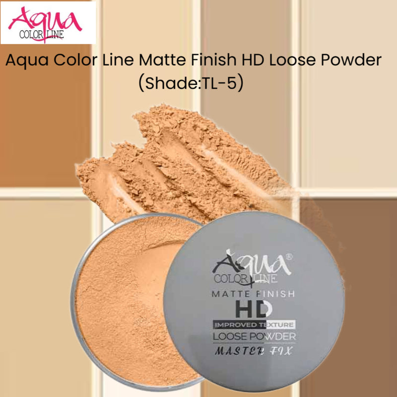 Aqua Color Line Matte Finish HD Loose Powder (Shade:TL-5)