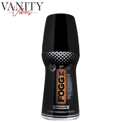 Fogg Absolute For Men Roll-On Deodorant 50ml Long-Lasting Fresh & Masculine Fragrance