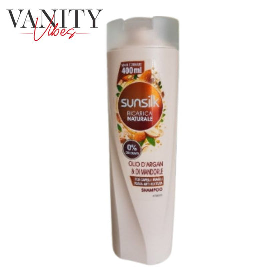 Sunsilk Ricarica Naturale OLIO D'ARGAN & MANDORLE Shampoo 400ml Made In Saudia Arabia