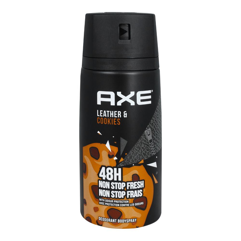 Axe Leather & Cookies 48H Non-Stop Fresh Deodorant Body Spray for Men 150ml Long-Lasting Fragrance & Odor Protection