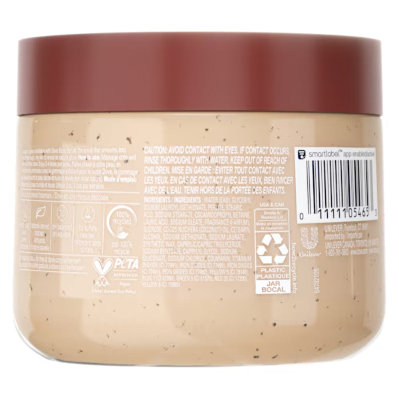 Dove Exfoliating Body Scrub Brown Sugar & Coconut Butter 425g – Gommage Corps Body Polish for Smooth & Soft Skin