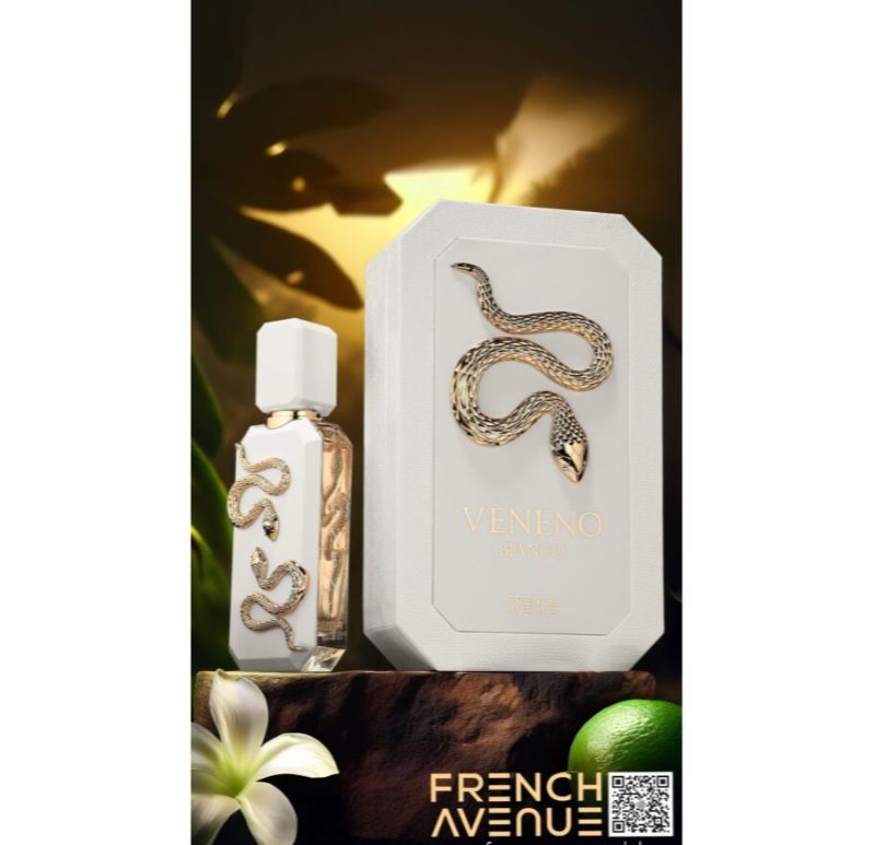French Avenue Veneno Bianco Eau De Parfum 100ml – Long Lasting Original Elegant Unisex Fragrance for Men & Women