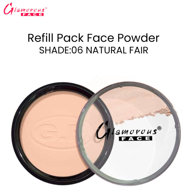 Glamorous Face Refill Pack Face Powder (Shade:06 Natural Fair)