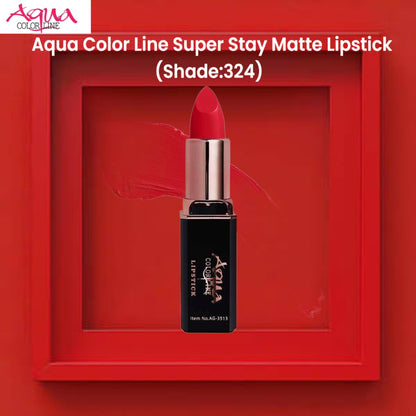 Aqua Color Line Super Stay Matte Lipstick (Shade:324)