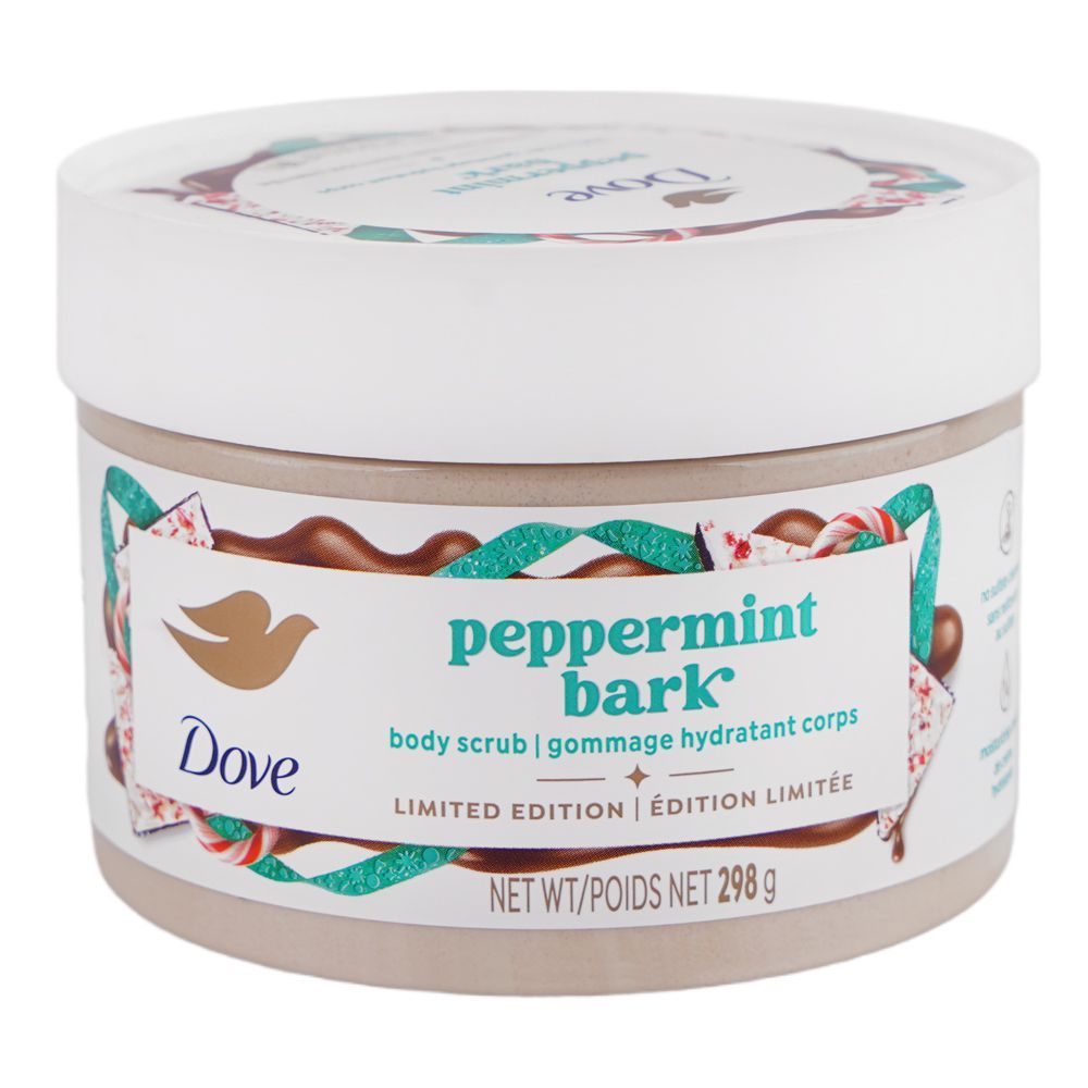 Dove Peppermint Bark Body Scrub Limited Edition 298g - Deep Exfoliating Body Scrub for Smooth Soft Skin, Dead Skin Removal, N