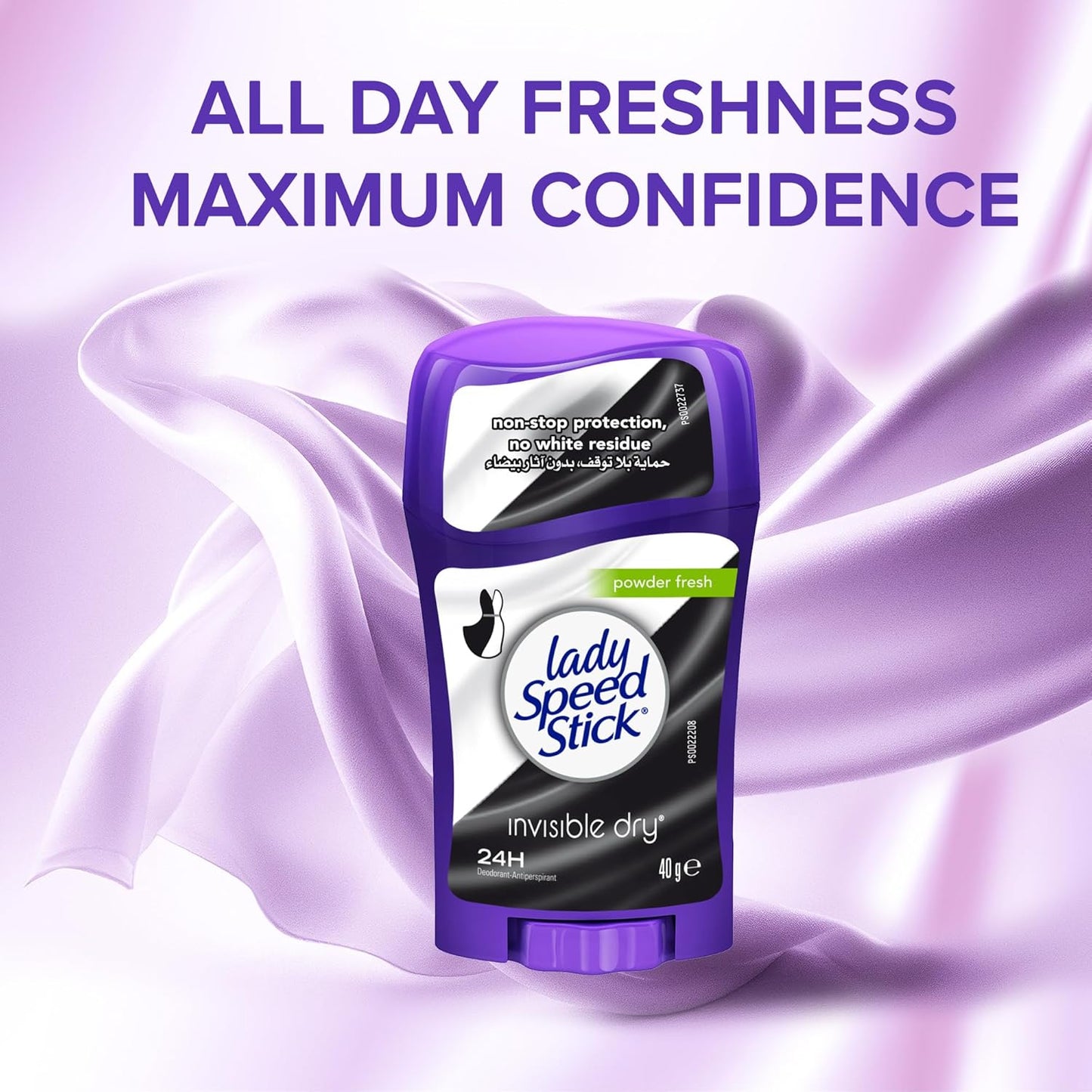 Aris Perfumes Lady Speed Stick Invisible Dry, Antiperspirant Deodorant, Powder Fresh, 40G