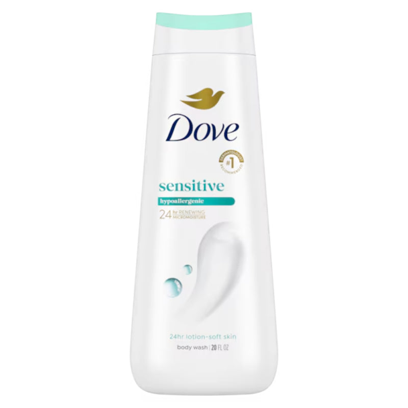 Dove Sensitive Skin Hypoallergenic Body Wash 20 fl oz-591ml