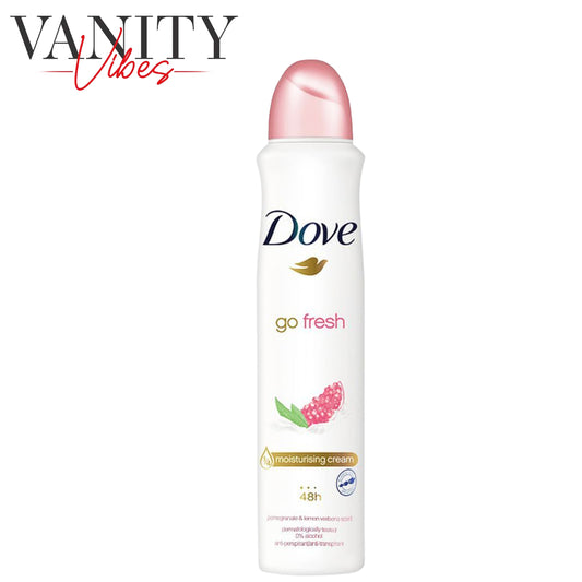 Dove Go Fresh Pomegranate & Lemon 48H Deodorant Spray for Women 250 ml 0% Alcohol Refreshing Scent & Long-Lasting Protection