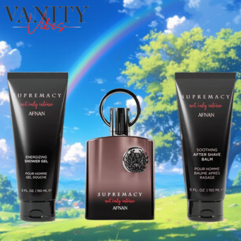 Afnan supremacy Not Only Intense Gift Set, Extrait de Parfum100ml / After Shave 150ml / Shower Gel 150ml