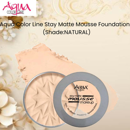 Aqua Color Line Stay Matte Mousse Foundation (Shade:Natural)