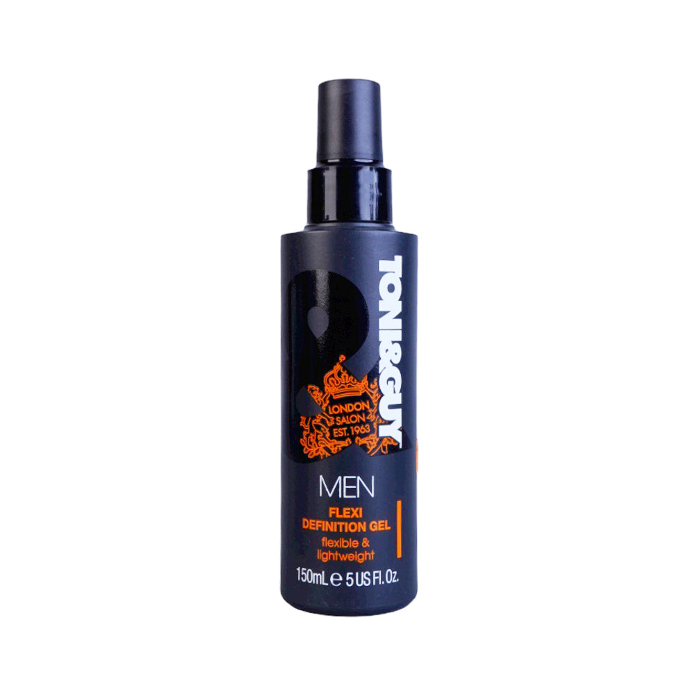 Toni & Guy Men Flexi Definition Gel 150ml – Flexible Hold Lightweight Hair Styling Gel for Men