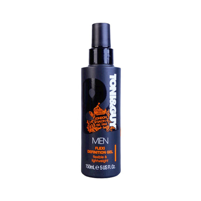 Toni & Guy Men Flexi Definition Gel 150ml – Flexible Hold Lightweight Hair Styling Gel for Men