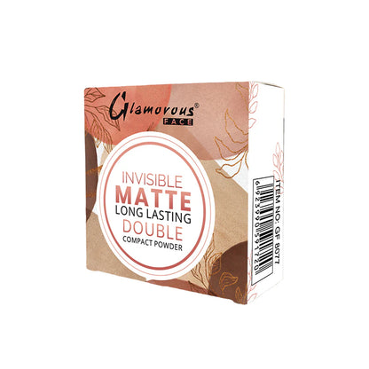 Glamorous Face Invisible Matte Long Lasting Double Compact Powder (Shade:02)