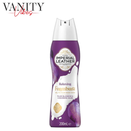 Imperial Leather Relaxing Foamburst Plum Blossom and Cashmere Musk Gel To Foam Body Wash 200ml