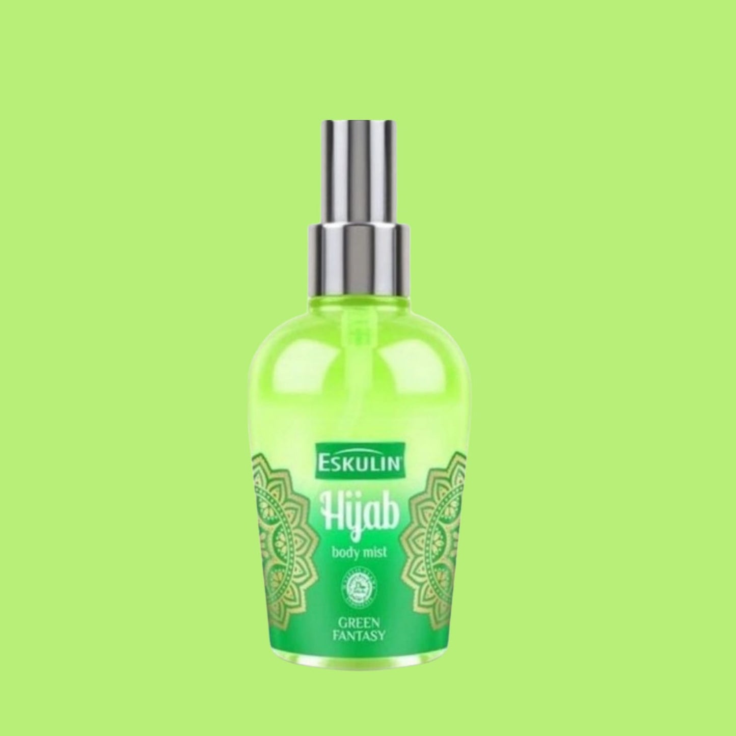 Eskulin Hijab Green Fantasy Spray Mist Cologne 125ml - Long Lasting Fresh Green Floral Fragrance Body Mist for Women Daily Us