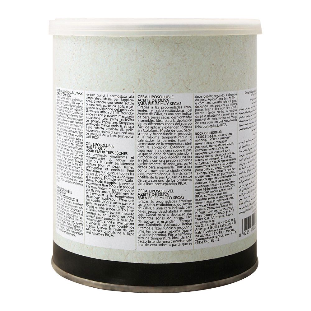 RICA Olive Oil Liposoluble Wax For Very Dry Skin 800ml
