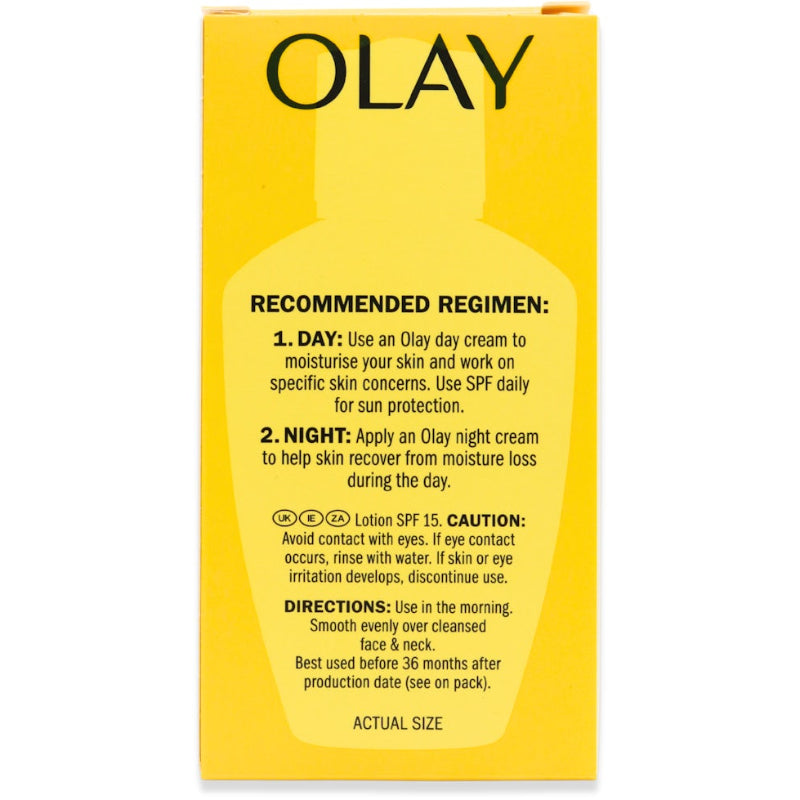 Olay SPF 15 Complete Moisturise & Glow Face & Neck Lotion 100ml – Lightweight Day Lotion for Normal to Oily Skin