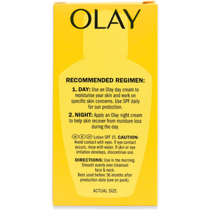 Olay SPF 15 Complete Moisturise & Glow Face & Neck Lotion 100ml – Lightweight Day Lotion for Normal to Oily Skin