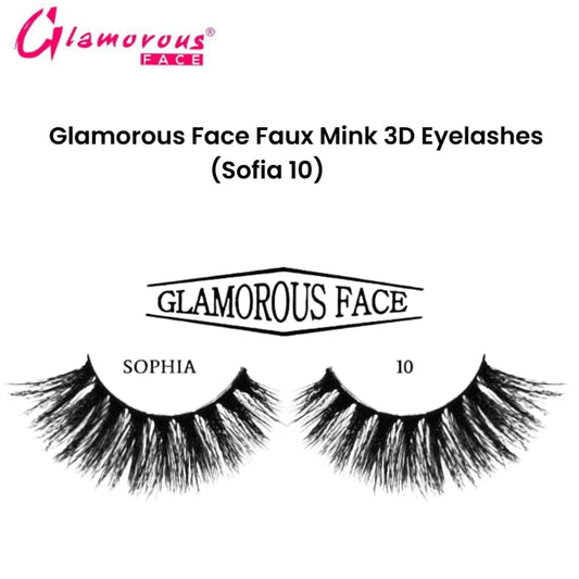 Glamorous Face Faux Mink 3D Eyelashes (Sophia 10)