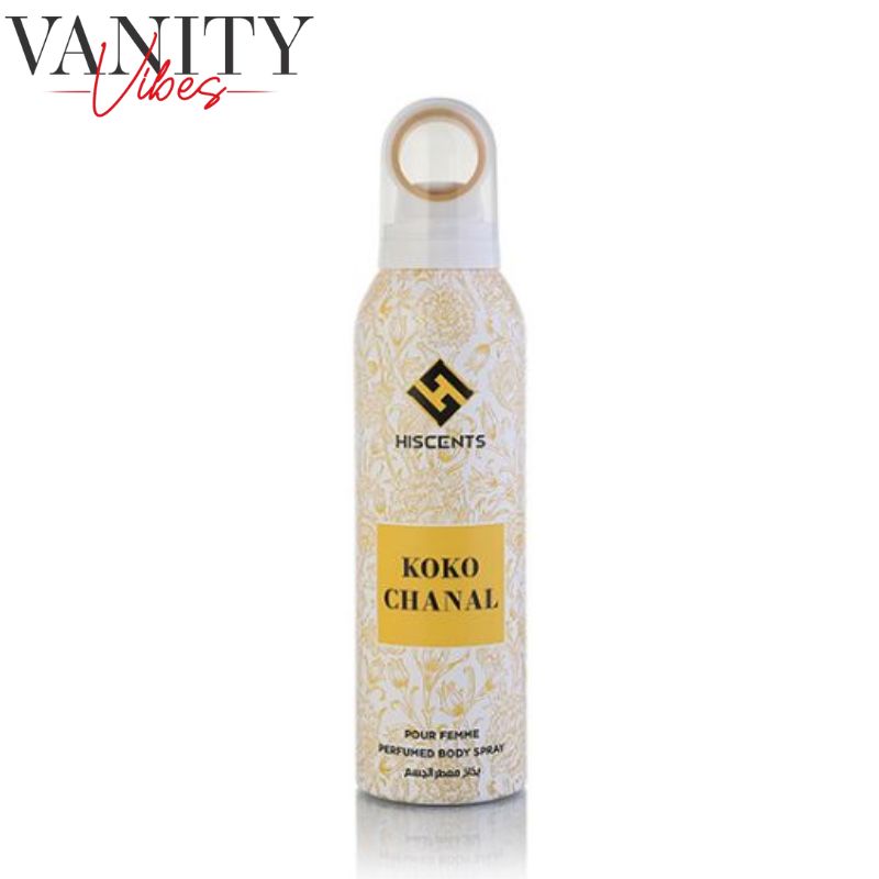 HisCents Koko Chanal Pour Femme Perfumed Body Spray 200ml Long-Lasting Elegant & Floral Fragrance