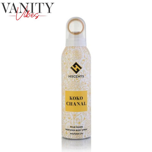 HisCents Koko Chanal Pour Femme Perfumed Body Spray 200ml Long-Lasting Elegant & Floral Fragrance
