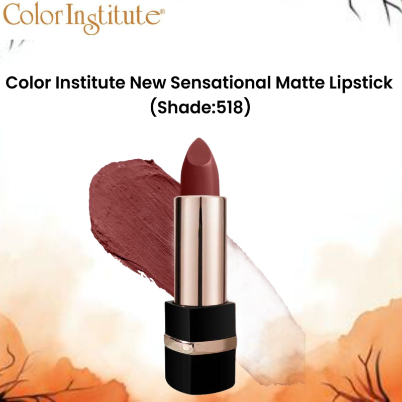 Color Institute New Sensational Matte Lipstick (Shade:518)