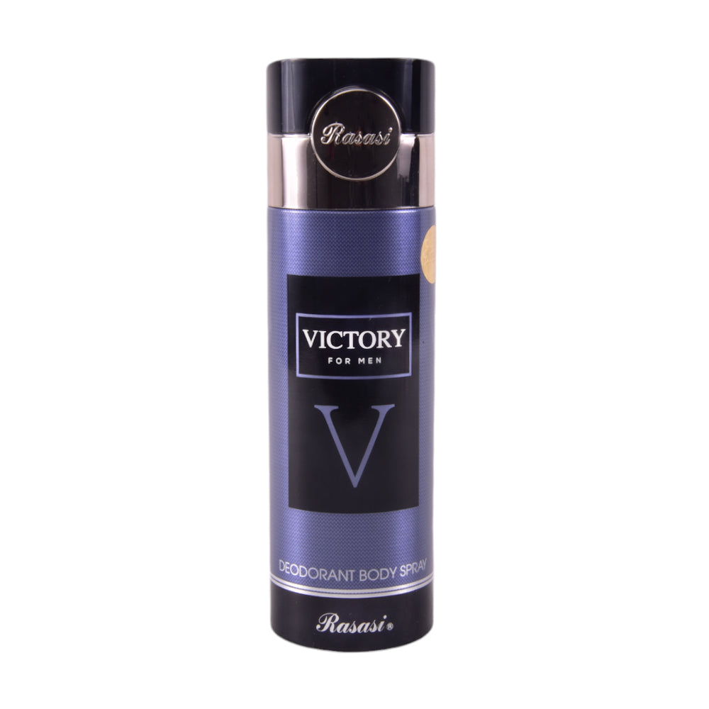 Rasasi Victory for Men Deodorant Body Spray 200ml - Long Lasting Fresh Masculine Fragrance for Daily Confidence