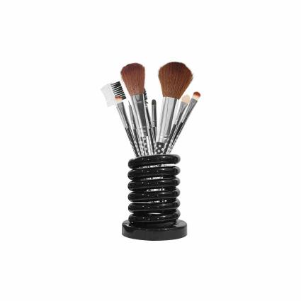 Glamorous Face 8 Pieces Brush Set With Ring Stand (Silver)