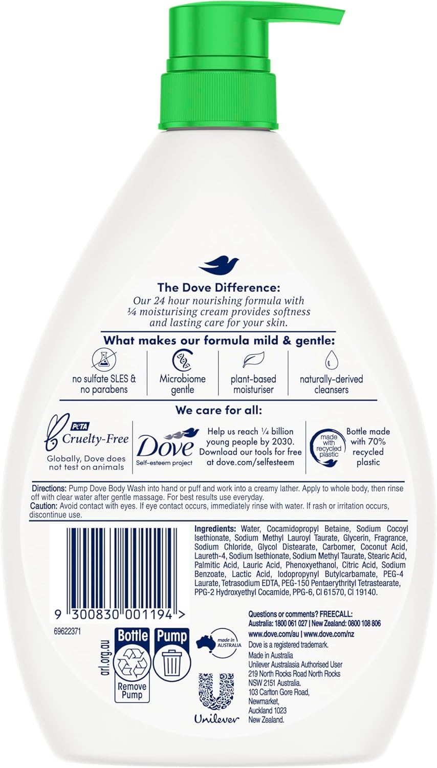 Dove Fresh Touch Refreshing Body Wash 1000g
