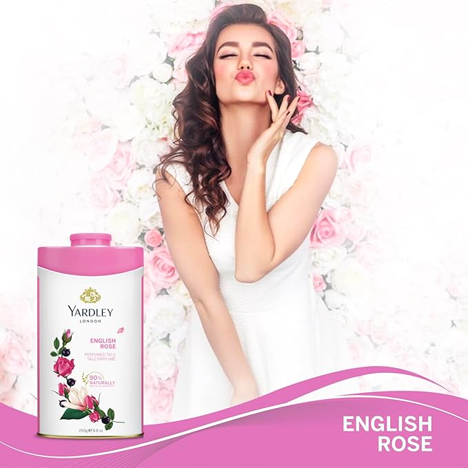Yardley London English Rose Talcum Powder 250g