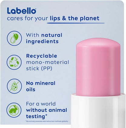 Labello 24H+ Moisture Soft Rose Lip Balm 4.8g