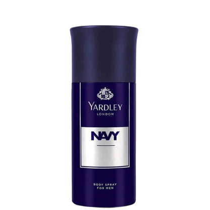 Yardley London Navy Body Spray for Men 150 ml Fresh Masculine Fragrance & Long‑Lasting Freshness