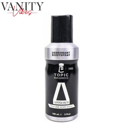 Topic Fragrance Approach Perfume Body Spray 150ml Long-Lasting Fresh & Elegant Scent