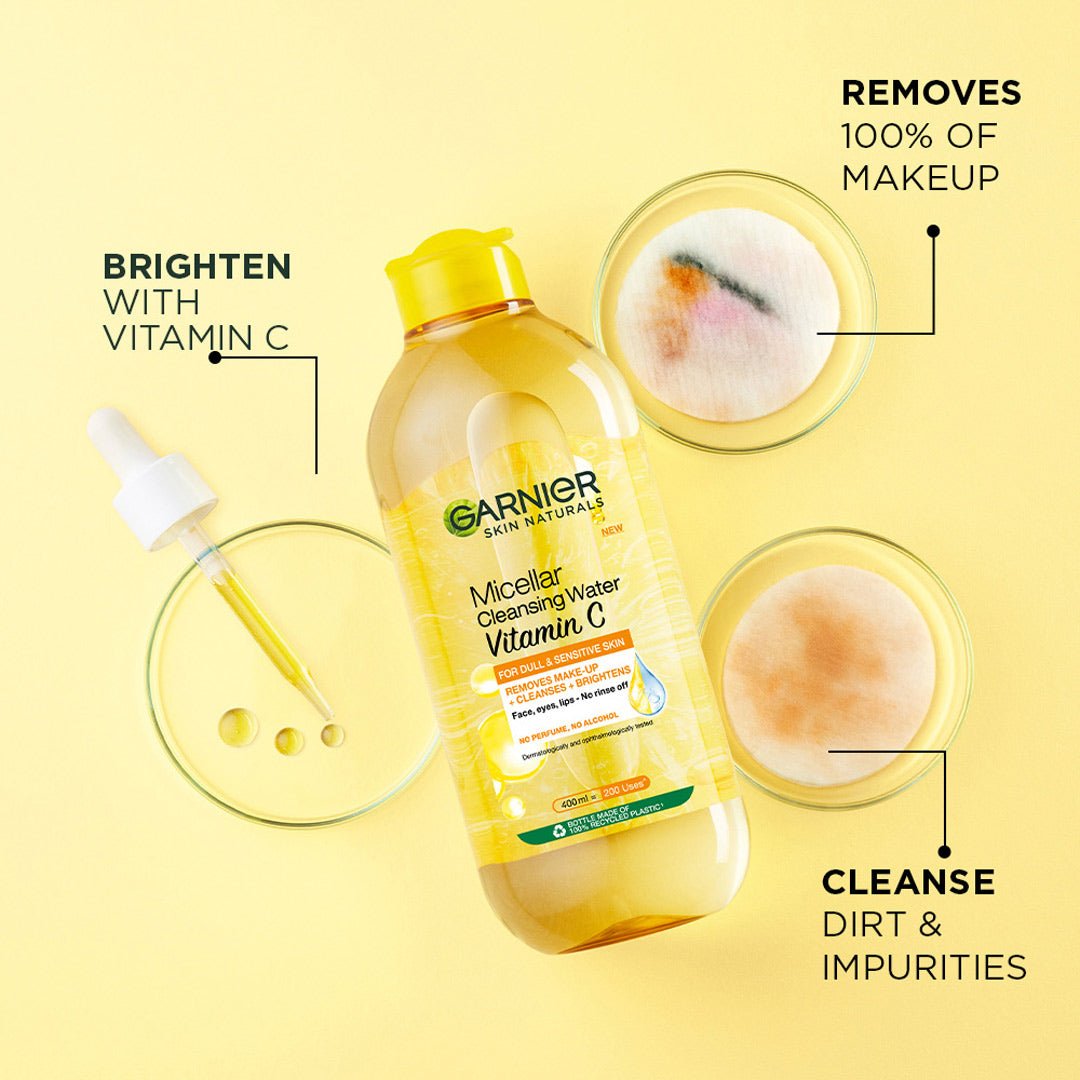 Garnier Micellar Cleansing Water Vitamin C For Dull & Sensitive Skin 125ml