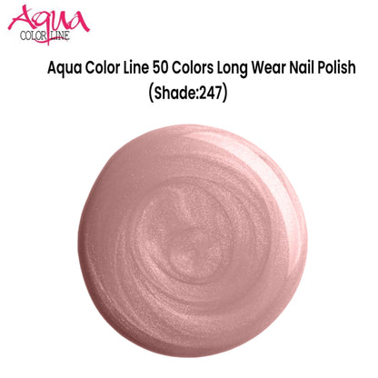 Aqua Color Line 50 Colors Long Wear Nail Polish (Shade:247)