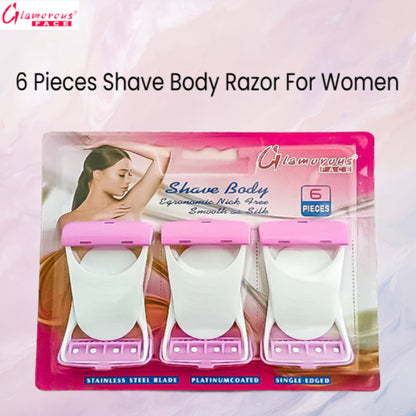 Glamorous Face 6 Pieces Shave Body Razor For Women